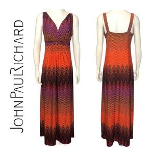 John Paul Richard Casual Women Maxi Dress Chevron